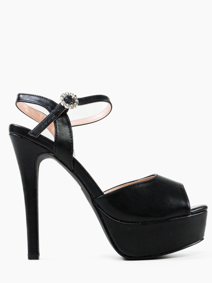 Sandale cu toc Moctez Negre