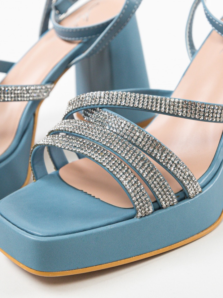Sandale cu toc Shohre Albastre