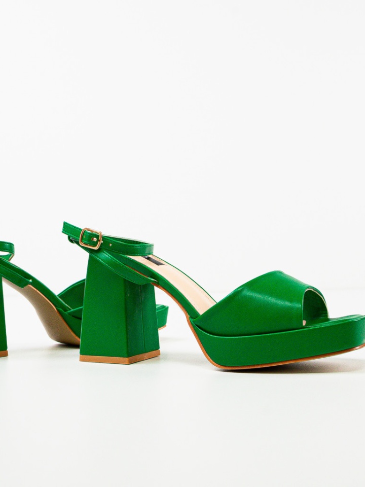 Sandale cu toc Flaviana Negre