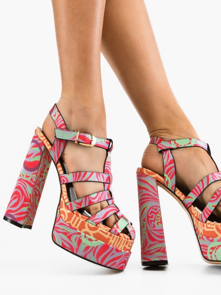 Sandale cu toc Brett Multi