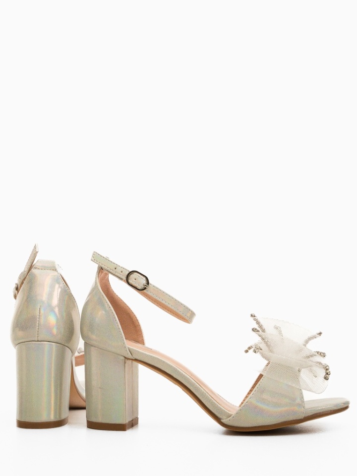 Sandale cu toc Dyala Argintii
