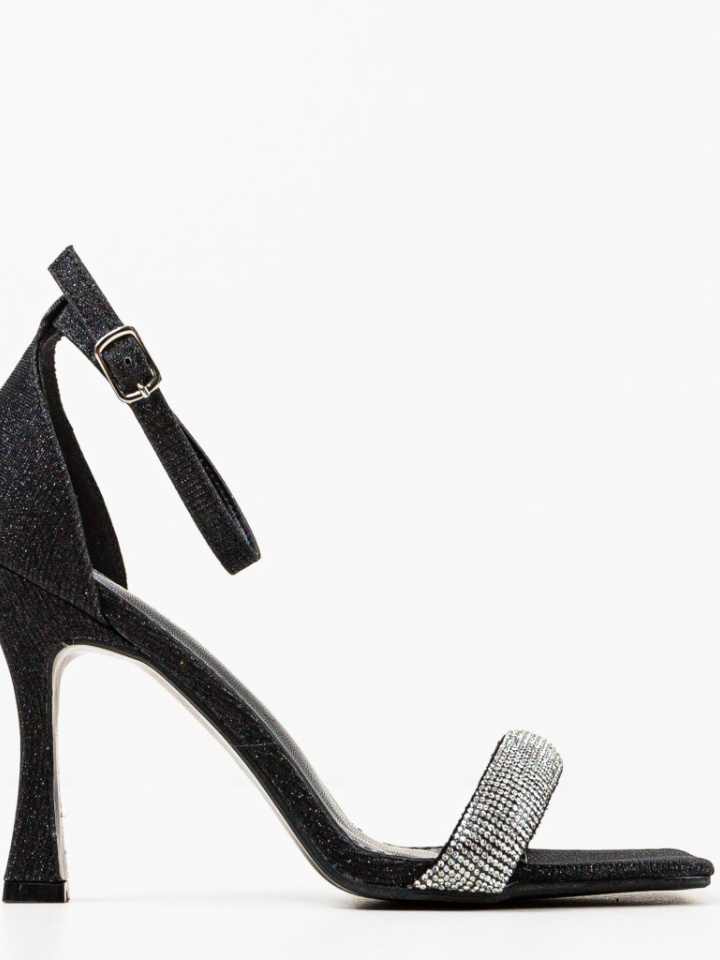 Sandale cu toc Nigella Negre