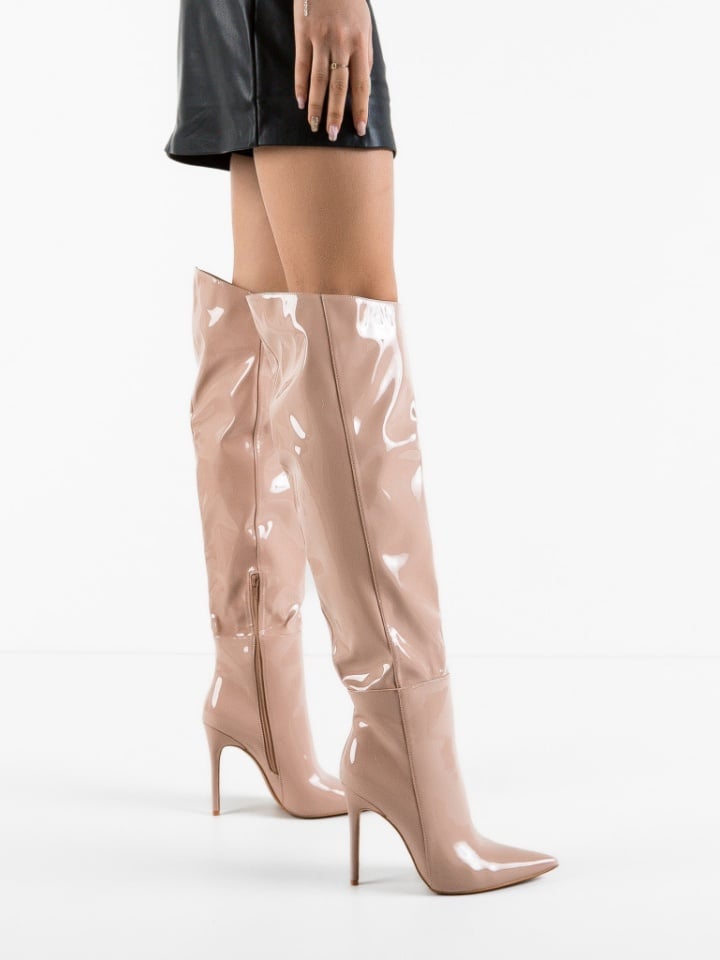 Cizme cu toc Bybyam Galbene