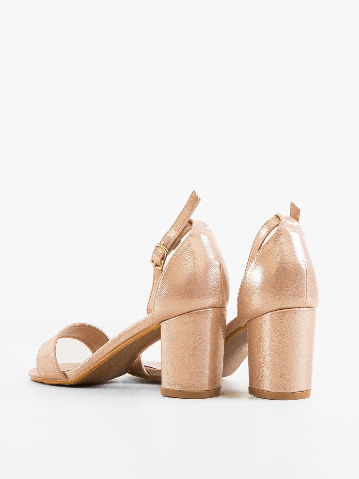 Sandale cu toc Susan Aurii 2