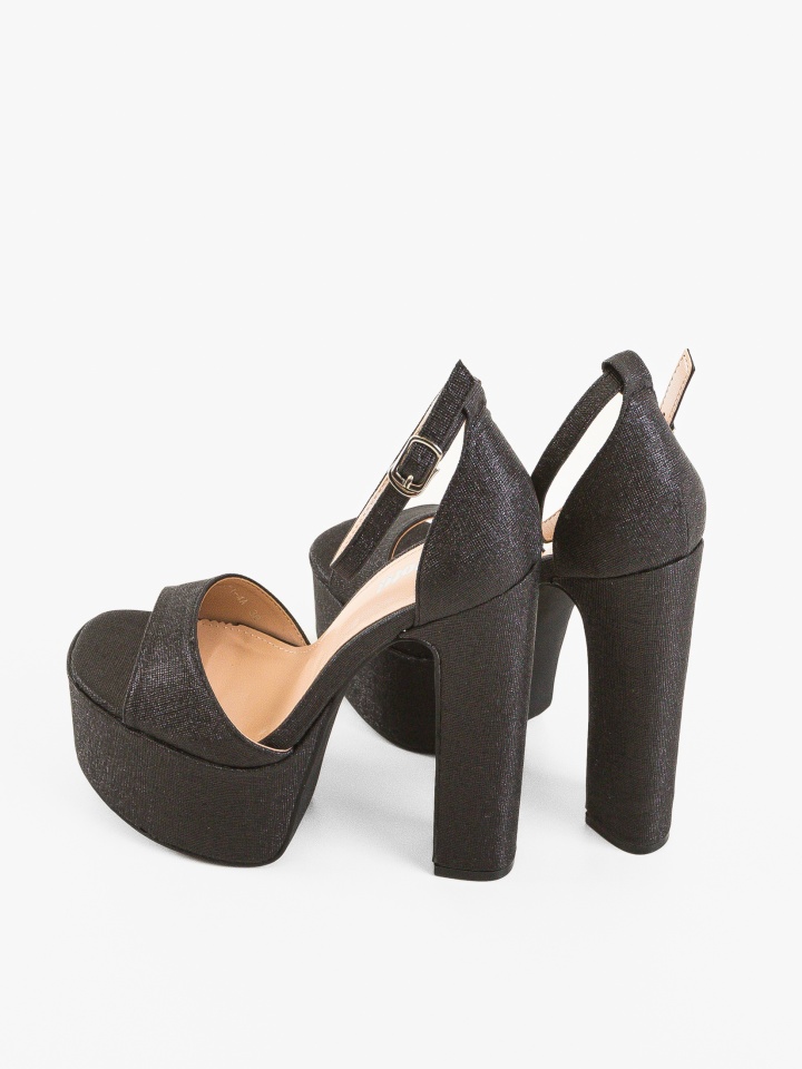 Sandale cu toc Vlandia Argintii