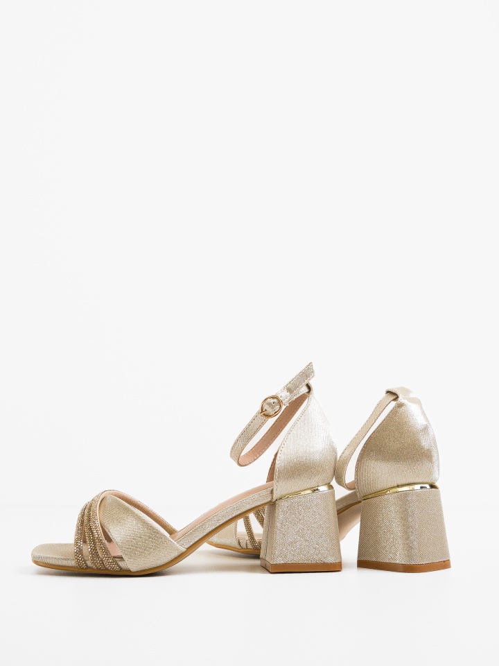 Sandale cu toc Pakka Argintii