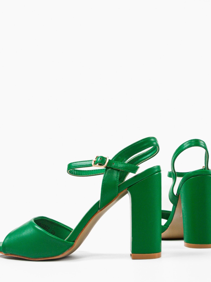 Sandale cu toc Glenna Argintii