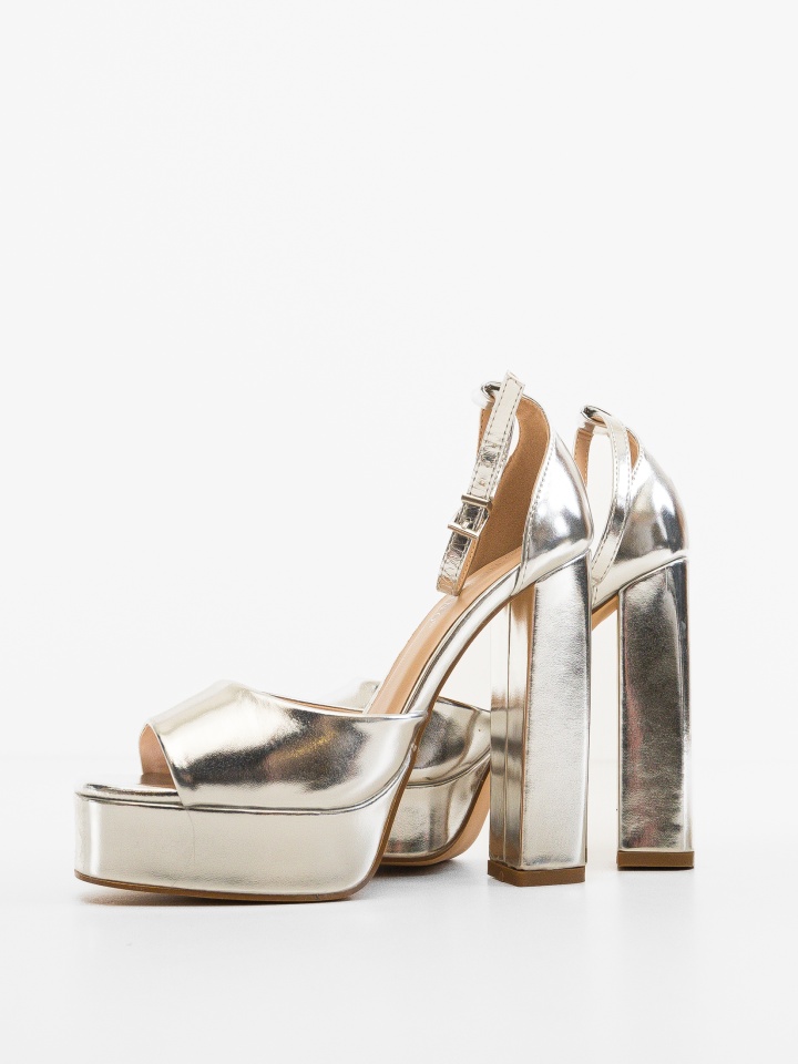 Sandale cu toc Flora Nude