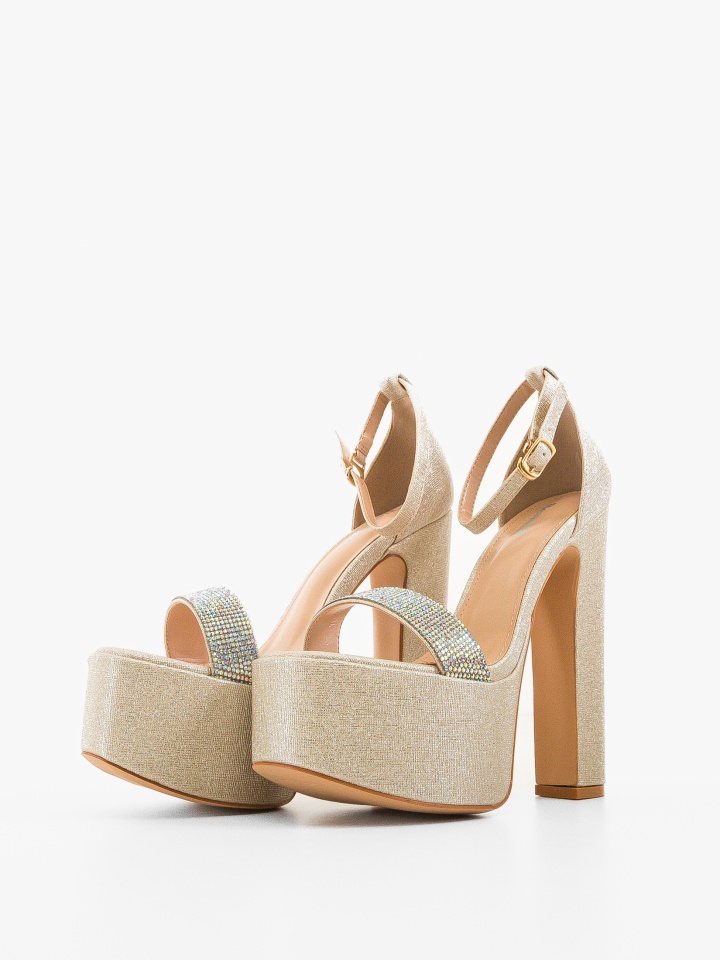 Sandale cu toc Valenby Argintii