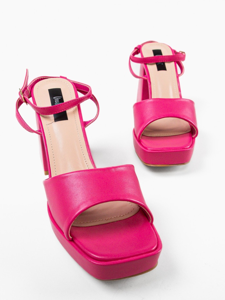 Sandale cu toc Flaviana Negre