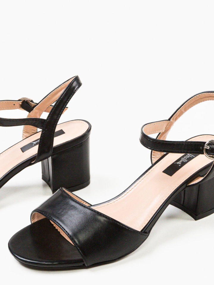 Sandale cu toc Jelisaveta Negre