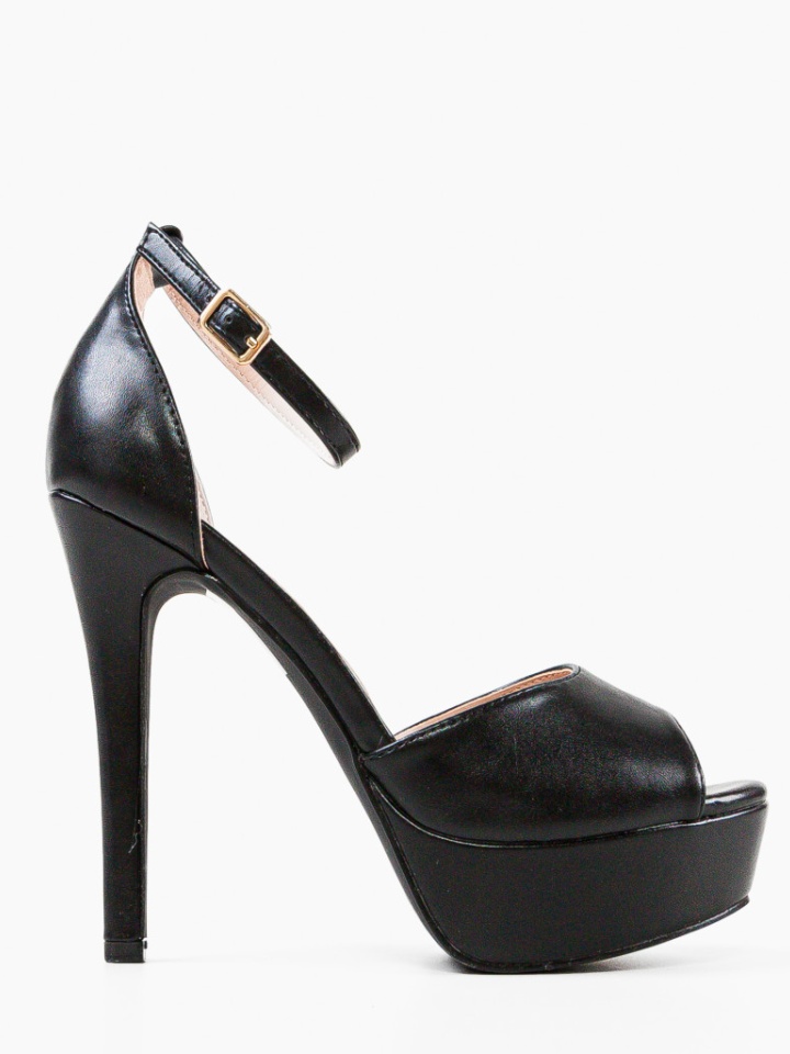 Sandale cu toc Remiel Negre