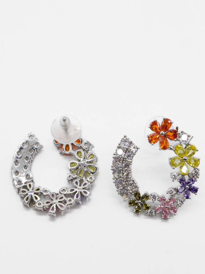 Cercei Flowerss Argintii