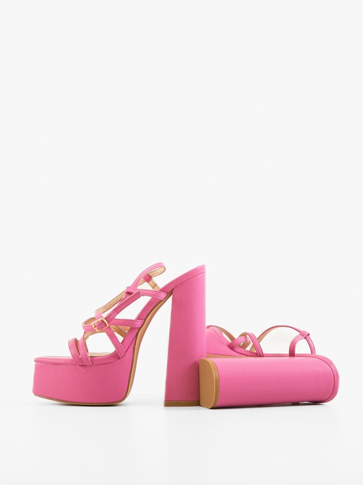 Sandale cu toc Pope Roz