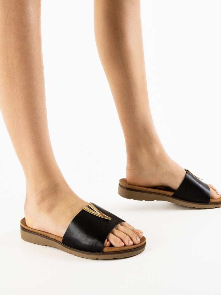 Papuci dama Yaffe Bej