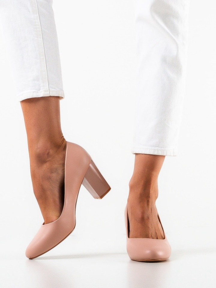 Pantofi cu toc Oliva Roz