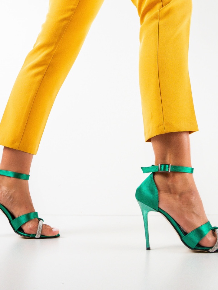 Sandale cu toc Krause Verzi