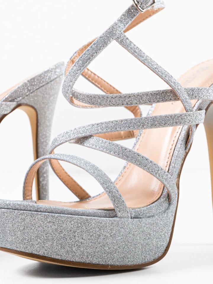 Sandale cu toc Kongo Roz