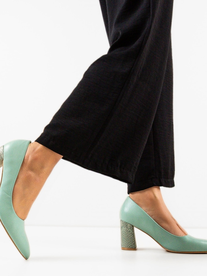 Pantofi cu toc Tuka Galbeni