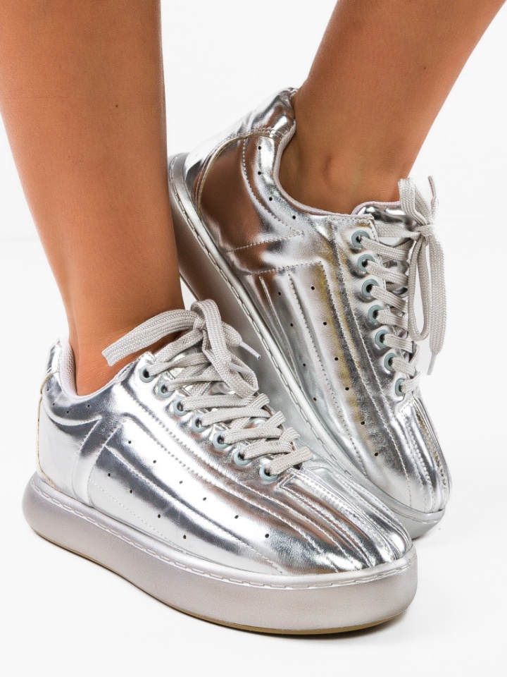 Sneakers dama Golgar Argintii
