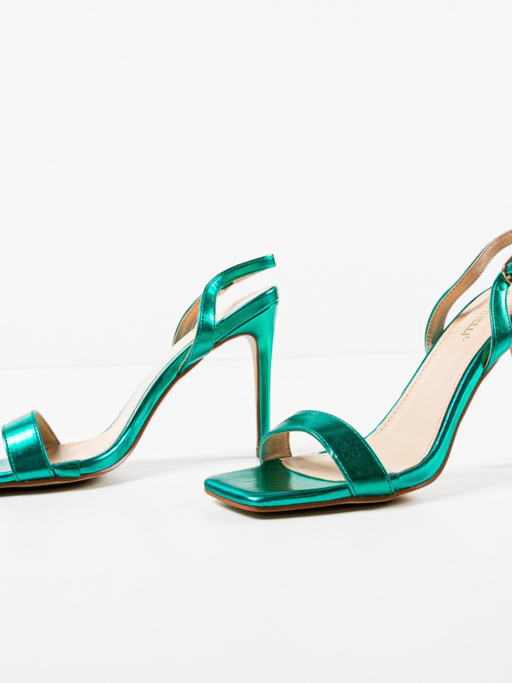 Sandale cu toc Ynyman Albe