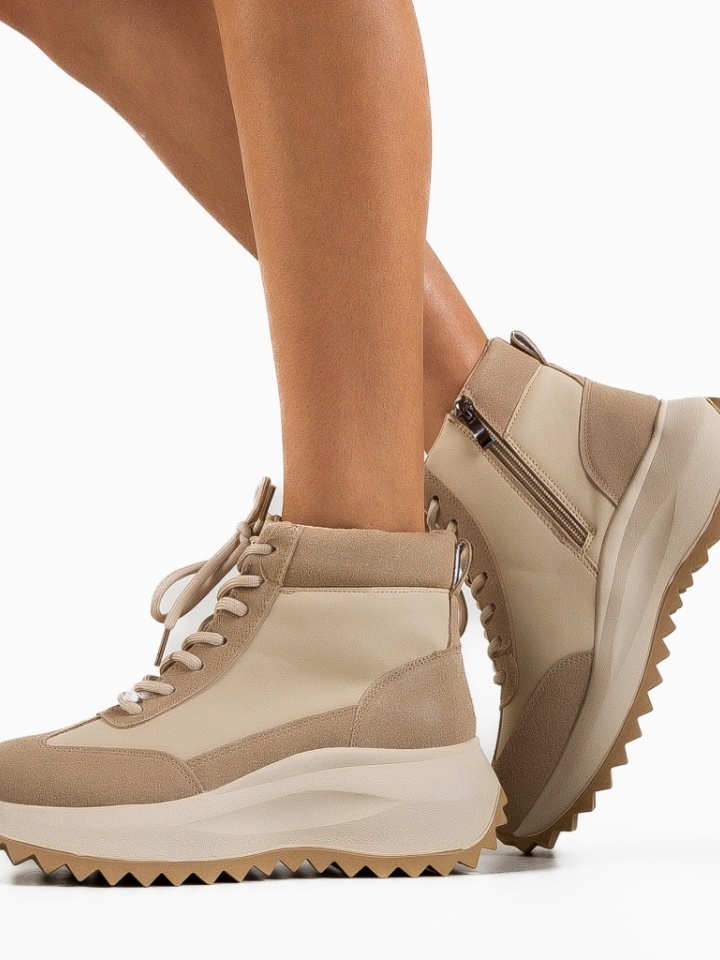 Sneakers dama Tefa Bej 2