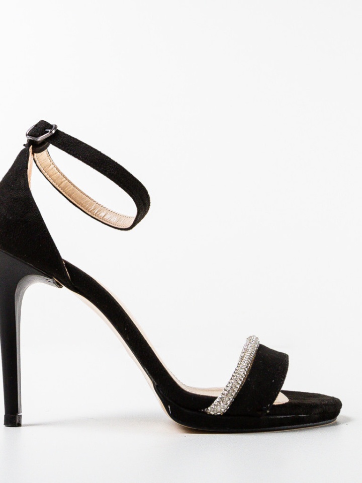 Sandale cu toc Crimson Negre