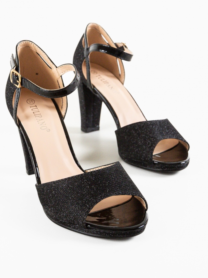 Sandale cu toc Berhane Argintii