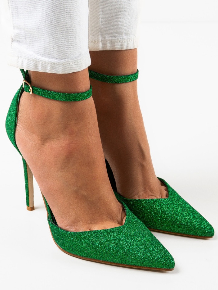 Pantofi cu toc Sofly Argintii