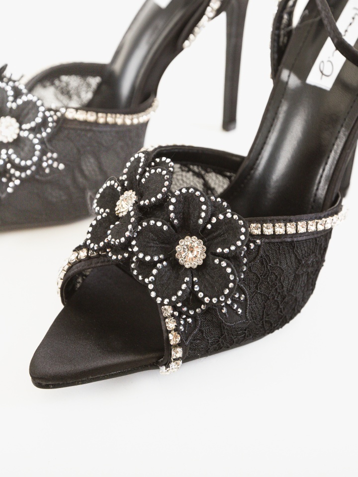 Sandale cu toc Kurtis Albe