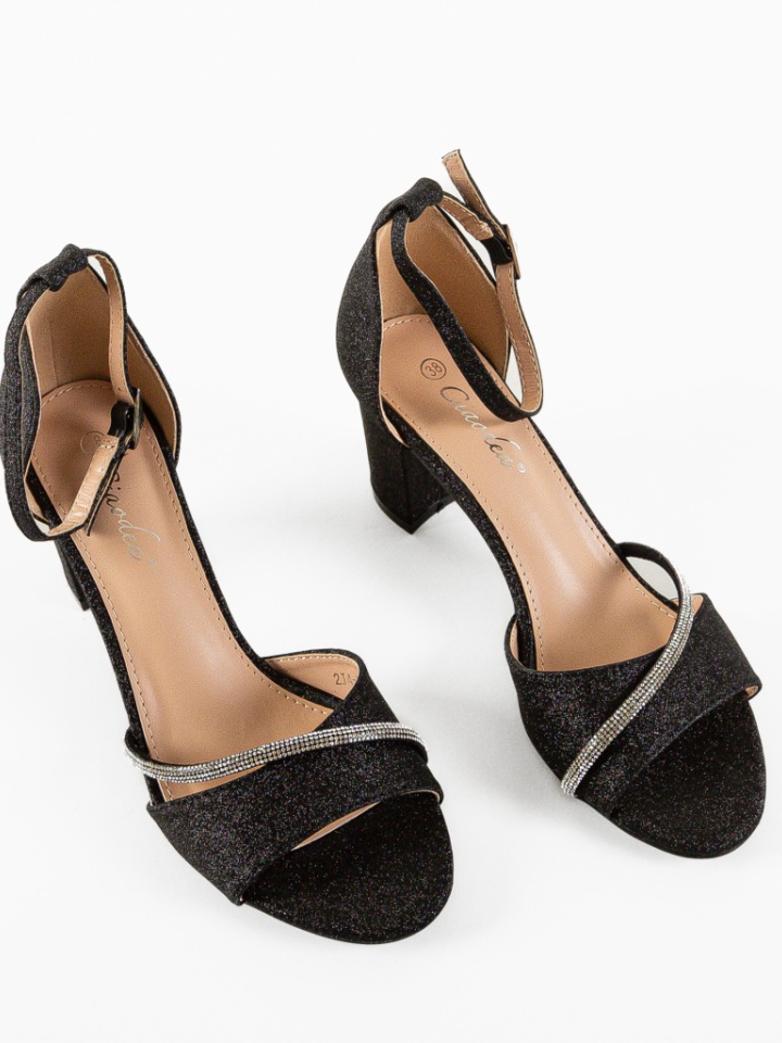 Sandale cu toc Neelam Negre