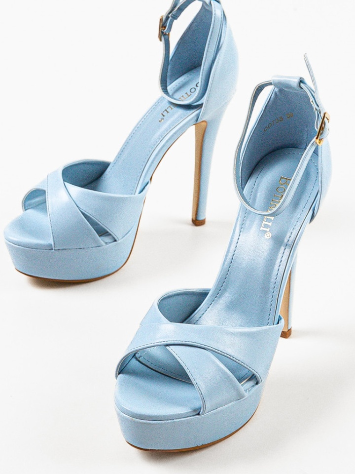 Sandale cu toc Foja Bej