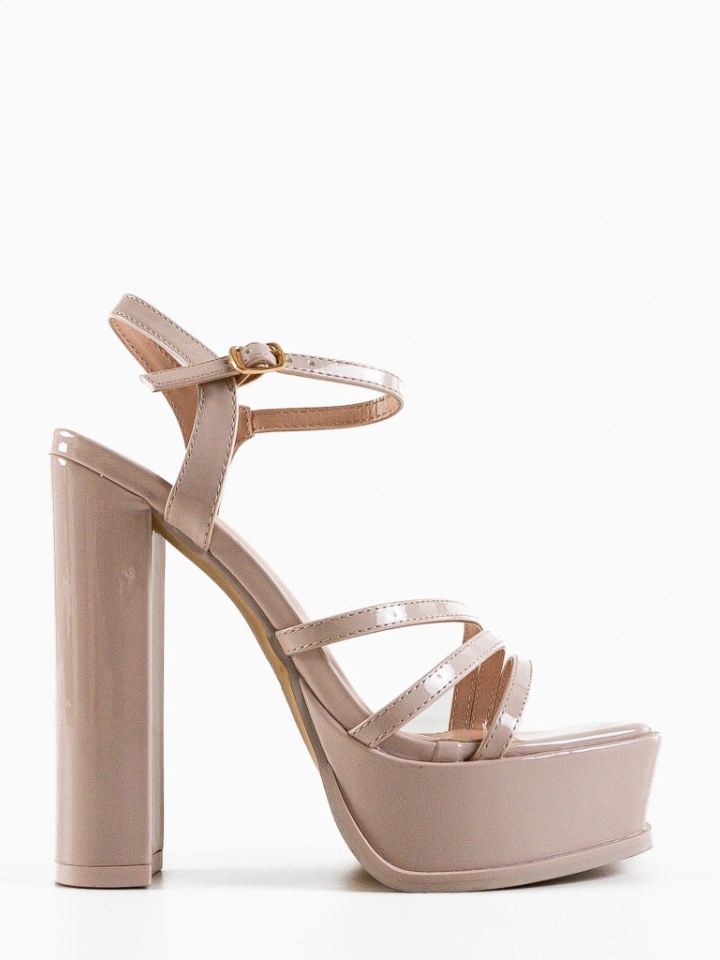 Sandale cu toc Moran Bej