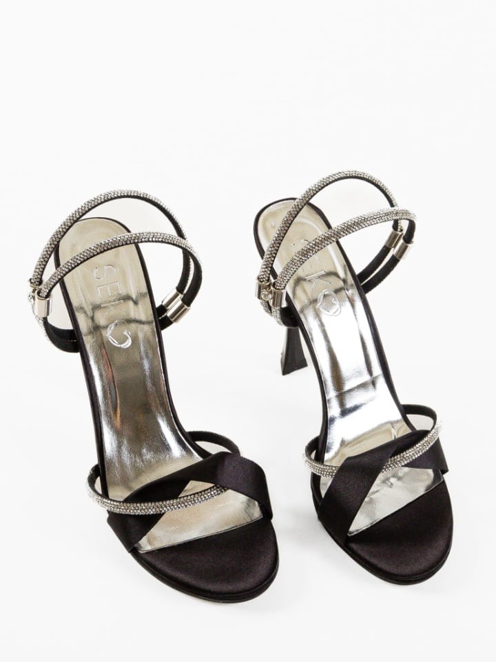 Sandale cu toc Nenema Argintii