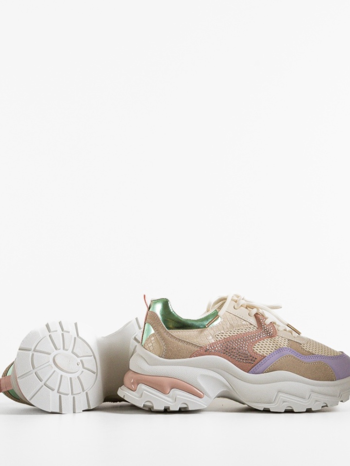 Sneakers dama Leonarda Bej