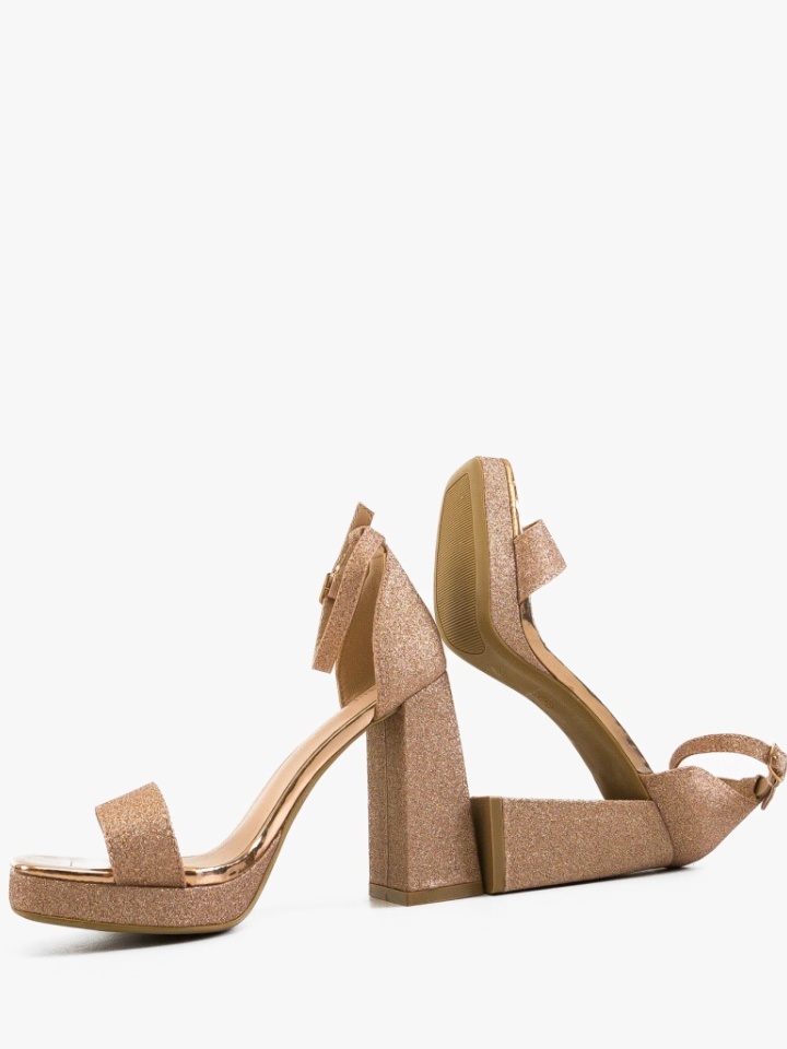 Sandale cu toc Aryan Argintii