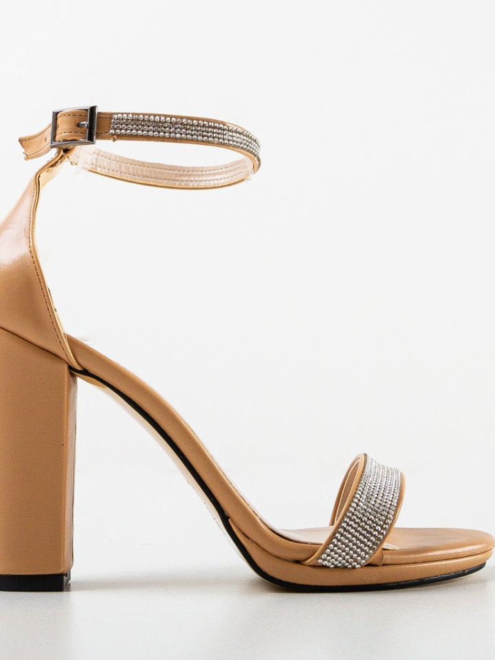 Sandale cu toc Crimson Negre