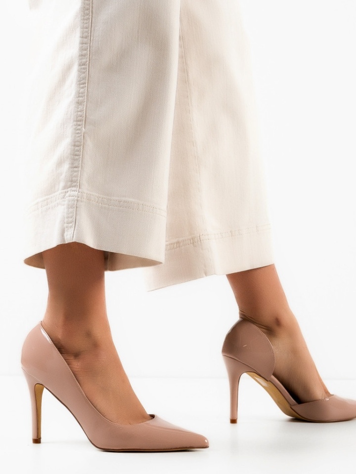 Pantofi cu toc Zayan Albi