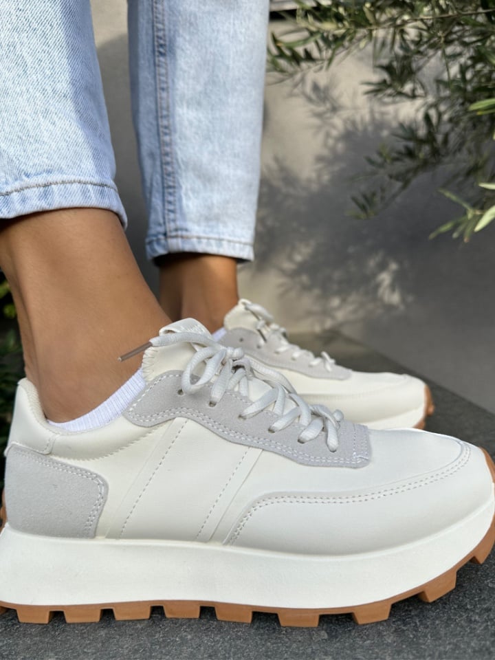 Sneakers dama Feytong Bej