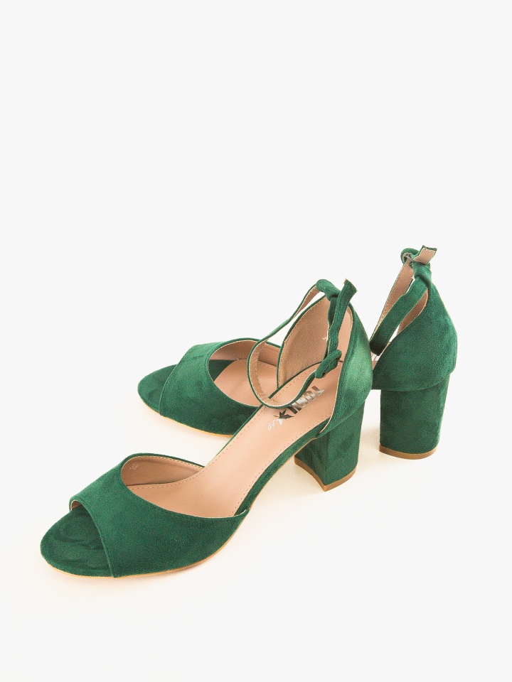 Sandale cu toc Duncan Bej