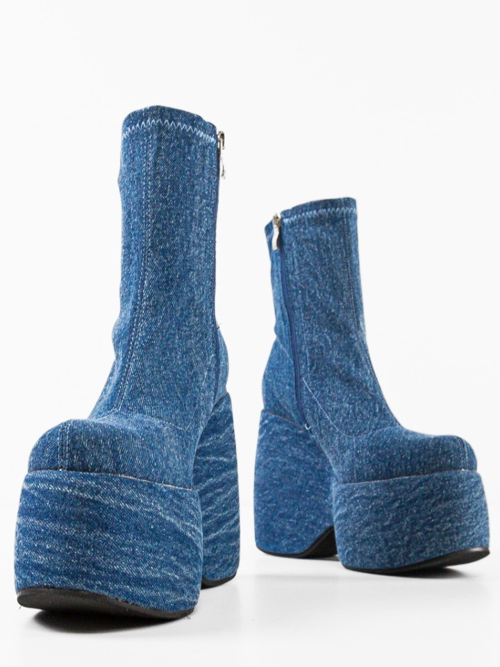 Botine dama Stelar Albastre 2