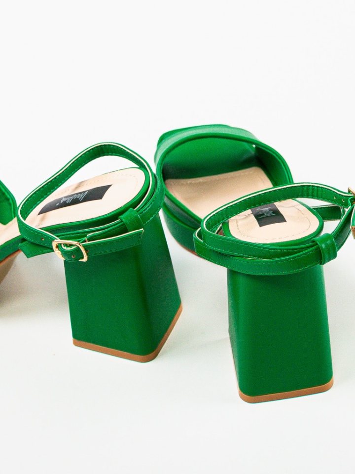 Sandale cu toc Flaviana Negre