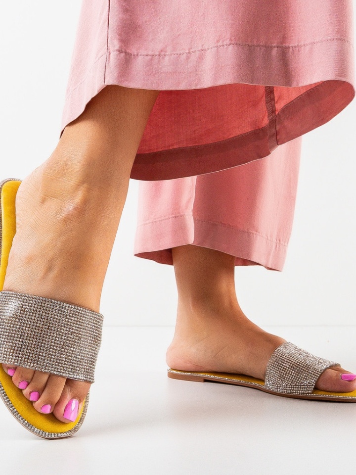 Papuci dama Drew Galbeni