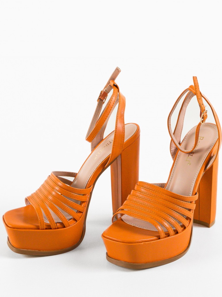 Sandale cu toc Rattey Bej