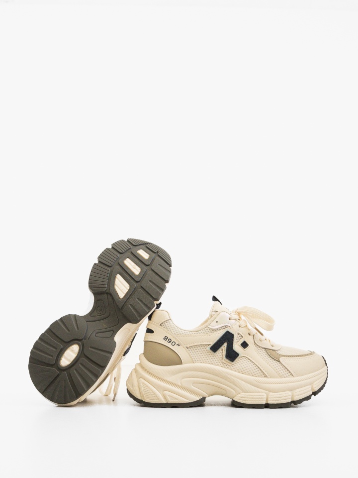 Sneakers dama Serigiu Bej 2