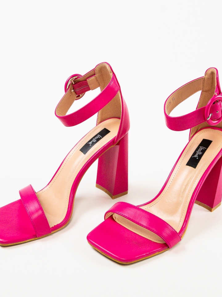 Sandale cu toc Seppho Albe