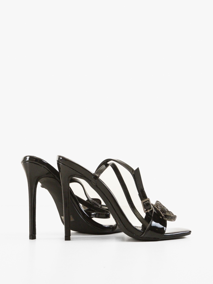 Sandale cu toc Venara Argintii