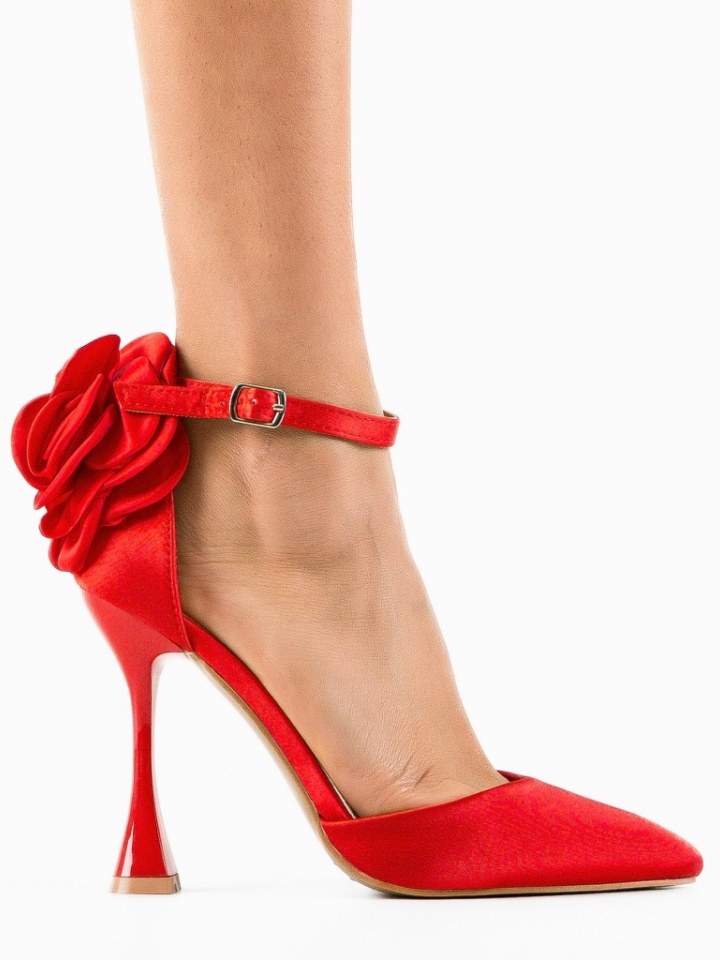 Pantofi cu toc Ceral Rosii