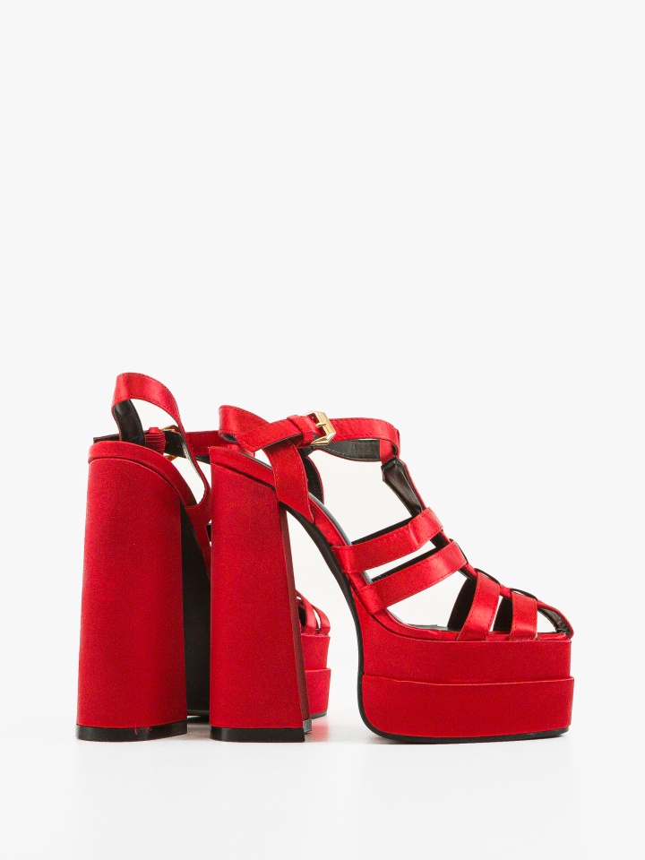 Sandale cu toc Giles Aurii