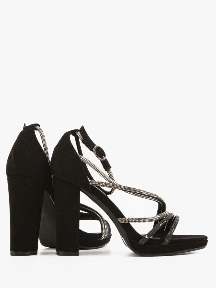 Sandale cu toc Saforia Negre 2
